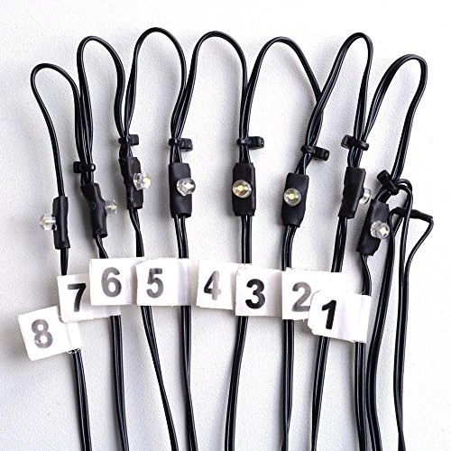 AMPERSAND SHOPS 10-Ft. 8-Rib Outdoor Patio Umbrella Solar-Powered LED String Lights (Cool White) - Thumbnail 7