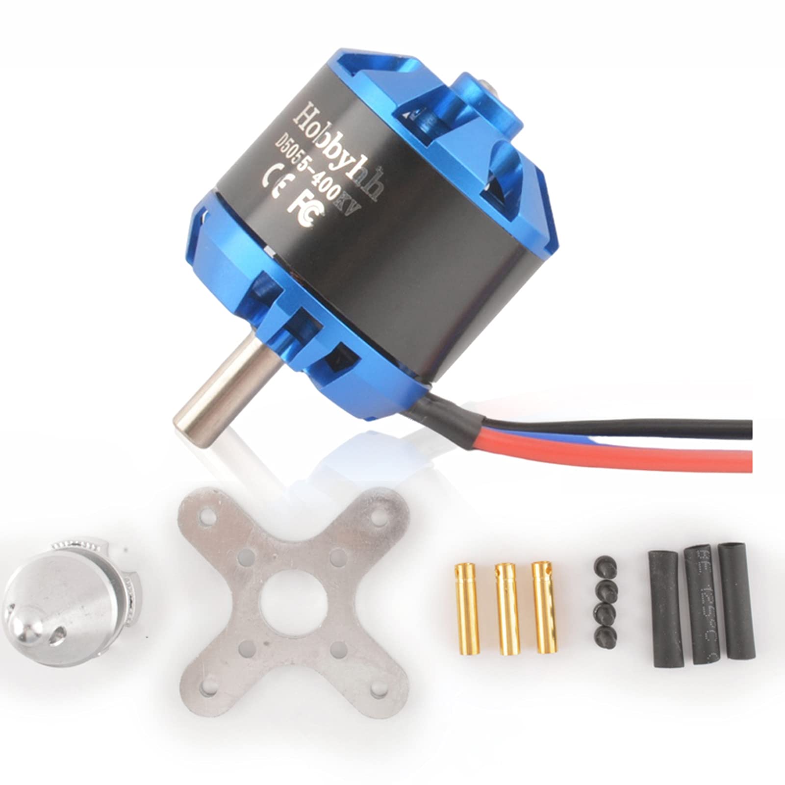 Photo 1 of Hobbyhh RC Brushless Motor,5055-400KV 1420W High Efficiency Motor with 4.0mm Banana Plug for RC Aircraft Plane Upgrade Parts