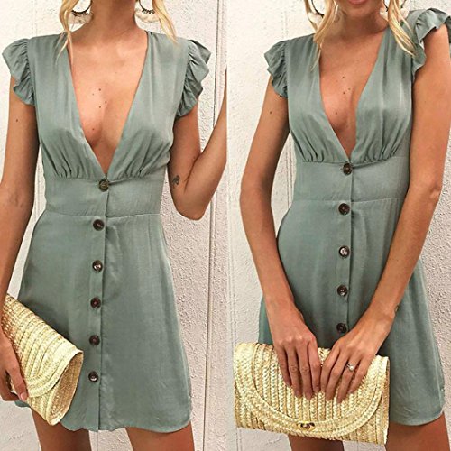 image for TLoowyTM TLoowy™ Women Summer Dress, 2018 Sexy Deep V-Neck Sleeveles