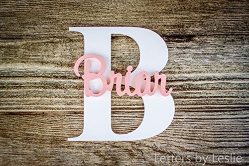 Nursery Name Sign Capital Letter Baby Name Plaque Personalized Nursery Baby Name Wall Hanging Nursery Wooden Wall Art
