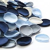 Floroom 300pcs Rose Petals Dusty Blue Navy Faux Silk Flower Petals for Wedding Flower Girl Basket Aisle Scatter Dinner Table Centerpieces Party Confetti Decoration Romantic Night Home Decor