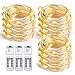 Oak Leaf Twinkle Lights Battery Operated 19.7ft 60-LED String Lights Fairy Lights with Remote, Waterproof, Warm White, 3-Set.