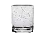 Charlottesville City Map Whiskey Glass Virginia