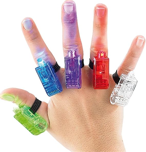 Super Bright Finger Flashlights Inno Tech City Colourful LED Finger