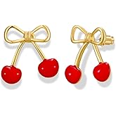 FAUTHENTICUTE Flower Earrings For Women Large Brown and Wine Red Painted Floral Dangle Statement Earring Chunky Burgundy Fall Earrigs Gift