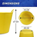 Faithfull Flex Tub 15L Yellow Garden DIY Building Farming Multi-Purpose Bucket view 2