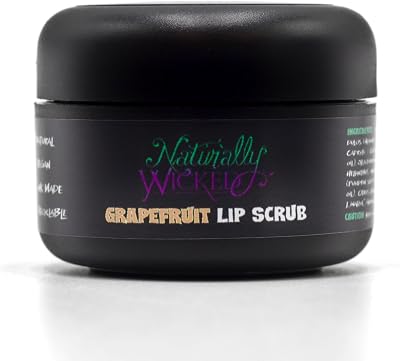 Naturally Wicked Grapefruit Lip Scrub 15ml Vegan Sugar Exfoliant Natural