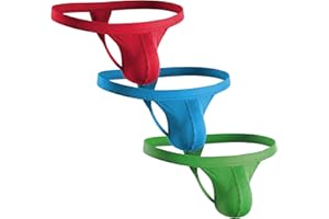 RM REAL MEN Real Men Nylon Mesh & Modal Thongs 3 Pack with ABCD Pouch - XS to XL Waist Size