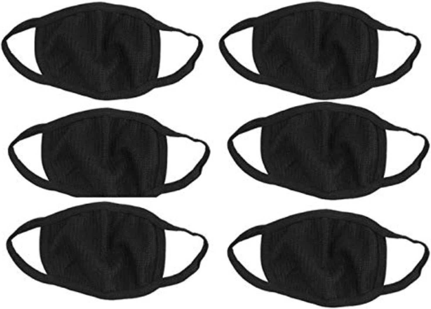 (Pack of 6) Anti Pollution mask/Dust Cotton Mouth Nose Cover/Bike Face Mask for Men Women/Boys/Girls (Black)