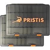 Pristis 2pcs Tackle Trays, 10.1"L 3600 High Strength Plastic Lure Storage, Container with Removable Dividers, Portable Tool B