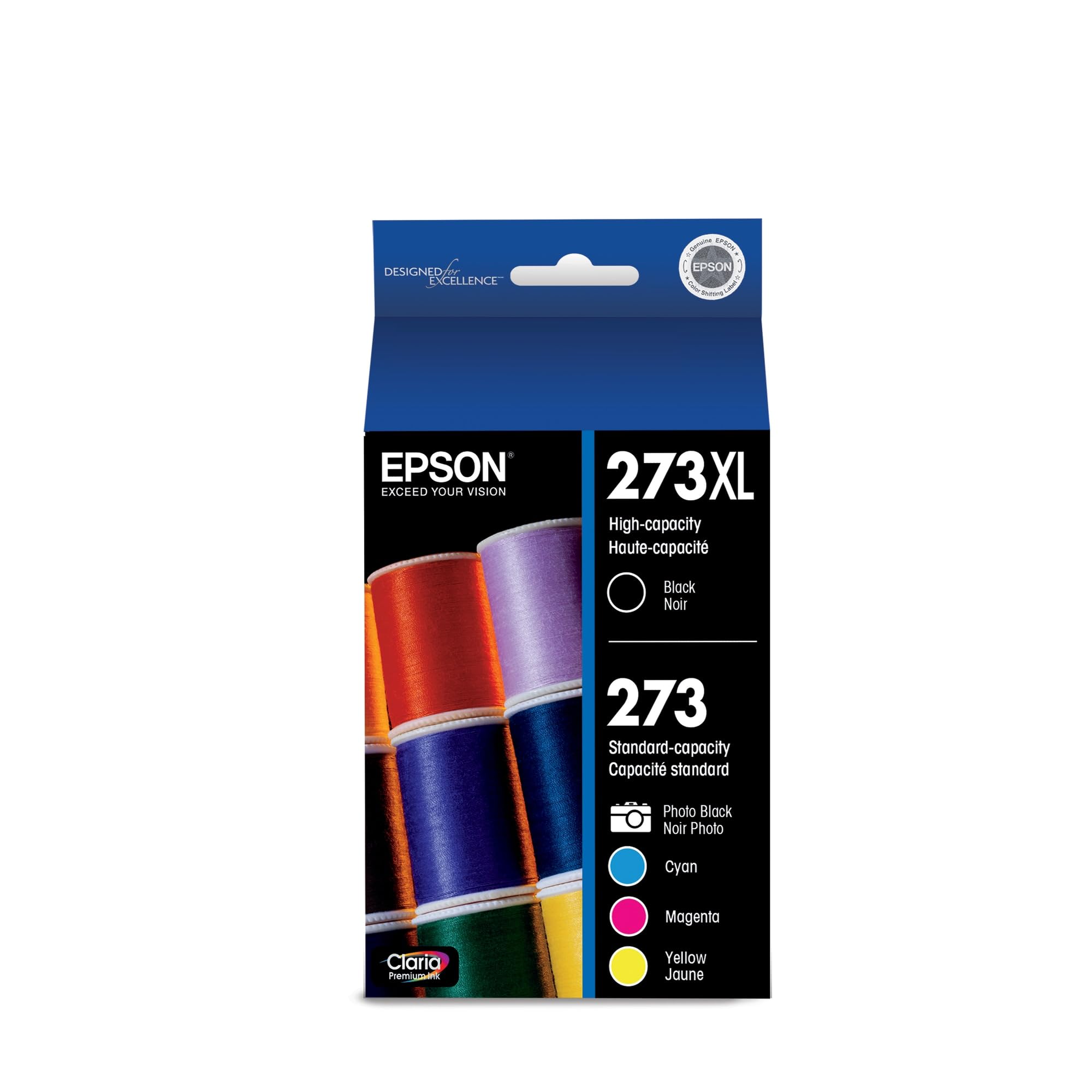 Photo 1 of EPSON 273 Claria Ink High Capacity Black & Standard Color Cartridge Combo Pack (T273XL-BCS) Works with Expression Premium XP-520, XP-600, XP-610, XP-620, XP-800, XP-810, XP-820