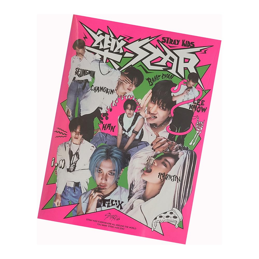 Dreamus STRAY KIDS - ROCK-STAR [HEADLINER Version] 8th Mini Album CD-R+Folded Mood Board Poster+Photocard+Photobook