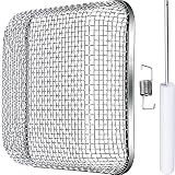 Tatuo Flying Insect Screen RV Furnace Vent Cover Water Heater Vent Cover Stainless Steel Mesh with Installation Tool (4.5 x 4.5 Inch)