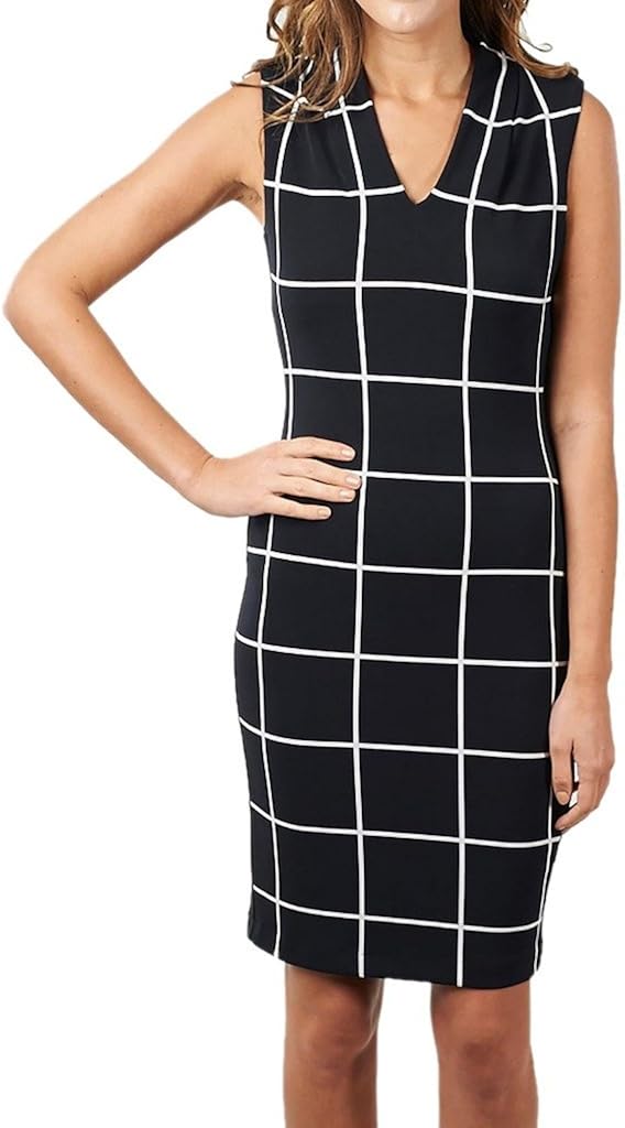 black checkered dress