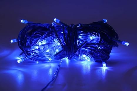 EYE SHOW 11 Meter White Still Led Ladi Christmas String Light for Festive Decorations, Diwali and Christmas Lightings (Pack of 2) (Blue, Pack of 2)