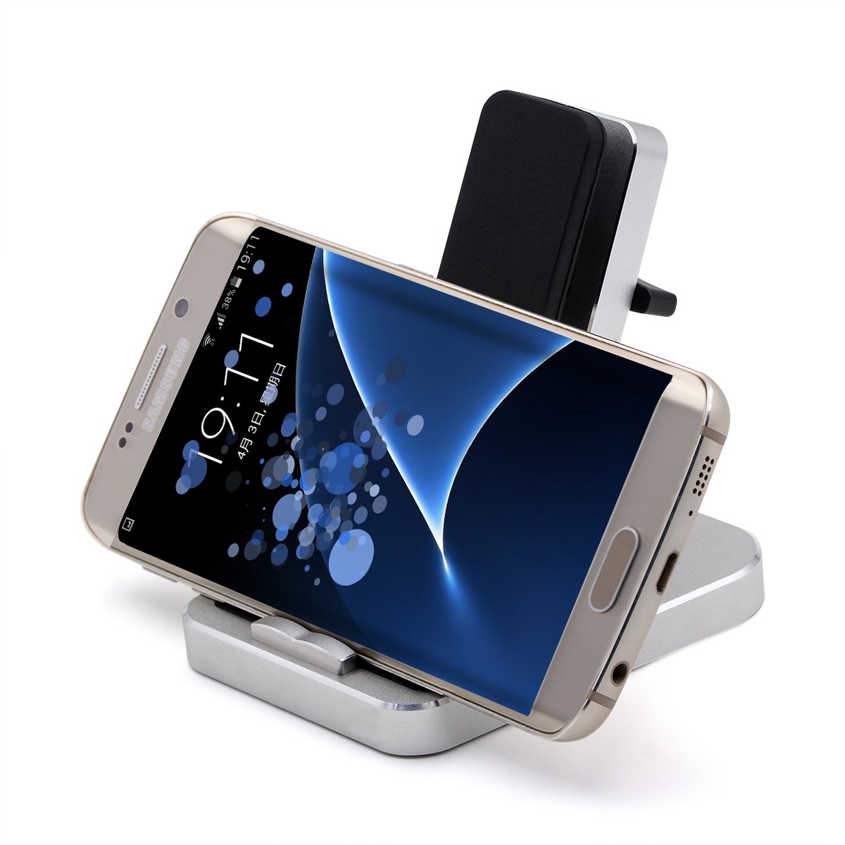 iPhone Dock,Aluminum iPhone Desk Charger Stand Dock Station Holder for iPhone 7/7Plus/6S/ 6/6 Plus/SE/5S and Samsung S7/S7 eage (Sliver)