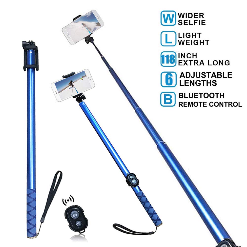Extra Long Bluetooth Selfie Stick with Tripod,Extendable 3M Monopod