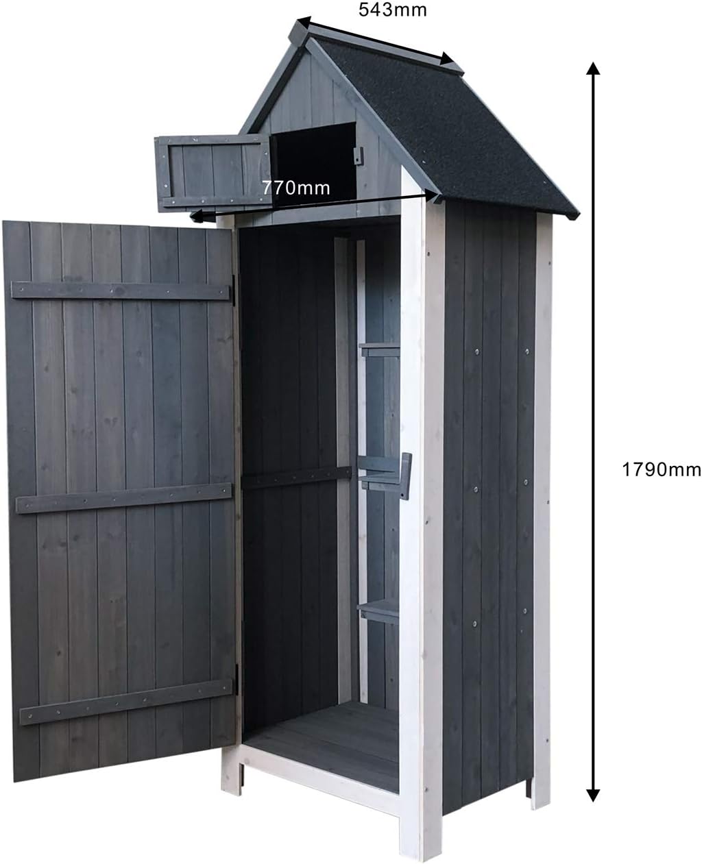 Gardiun KNH1108 - Armario de Madera Cobertizo Exterior Kylie Grey ...