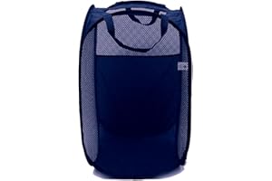 LEFV Laundry Basket Deluxe Pop Up Mesh Hamper Clothes Sorter Folding Storage Tote Bag Case Open Bin - Multi Use for Toys Dirt