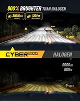 CYBERBEAM H7 LED Headlight Bulbs 90W 30000LM 6500K CANBUS Ready Pack of 2 view 2