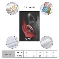 Black And White Sexy Woman Red Lips Smoke Aesthetic
