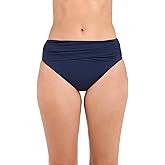 Island Goddess Banded Mid Waist Pant Bikini Swimsuit Bottom