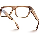 VISOONE Square Full Rim Blue Light Blocking Glasses Large Fashion Computer Multi Colors Eyeglass Frame Women Men ALBA