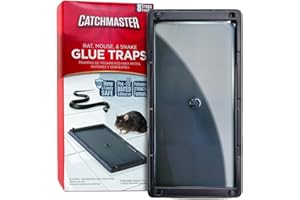Catchmaster Rat & Mouse Glue Traps 8Pk, Large Bulk Rat Traps Indoor for Home, Pre-Scented Adhesive Plastic Tray for Inside House, Snake, Mice, & Spider Traps, Pet Safe Pest Control