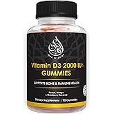 Iman Vitamins Halal Vitamin D3 Gummies for Adult, Men and Women | 1000IU - 2000IU | Supports Bone, Immunity, and Heart Health | Vegetarian, Non-GMO, Gluten-Free | 45-90 Servings