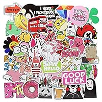 Girl Cute Laptop Stickers Pack for Water Bottle Skateboard Scrapbook Computer Vinyl Teens Stickers Decal 50pcs