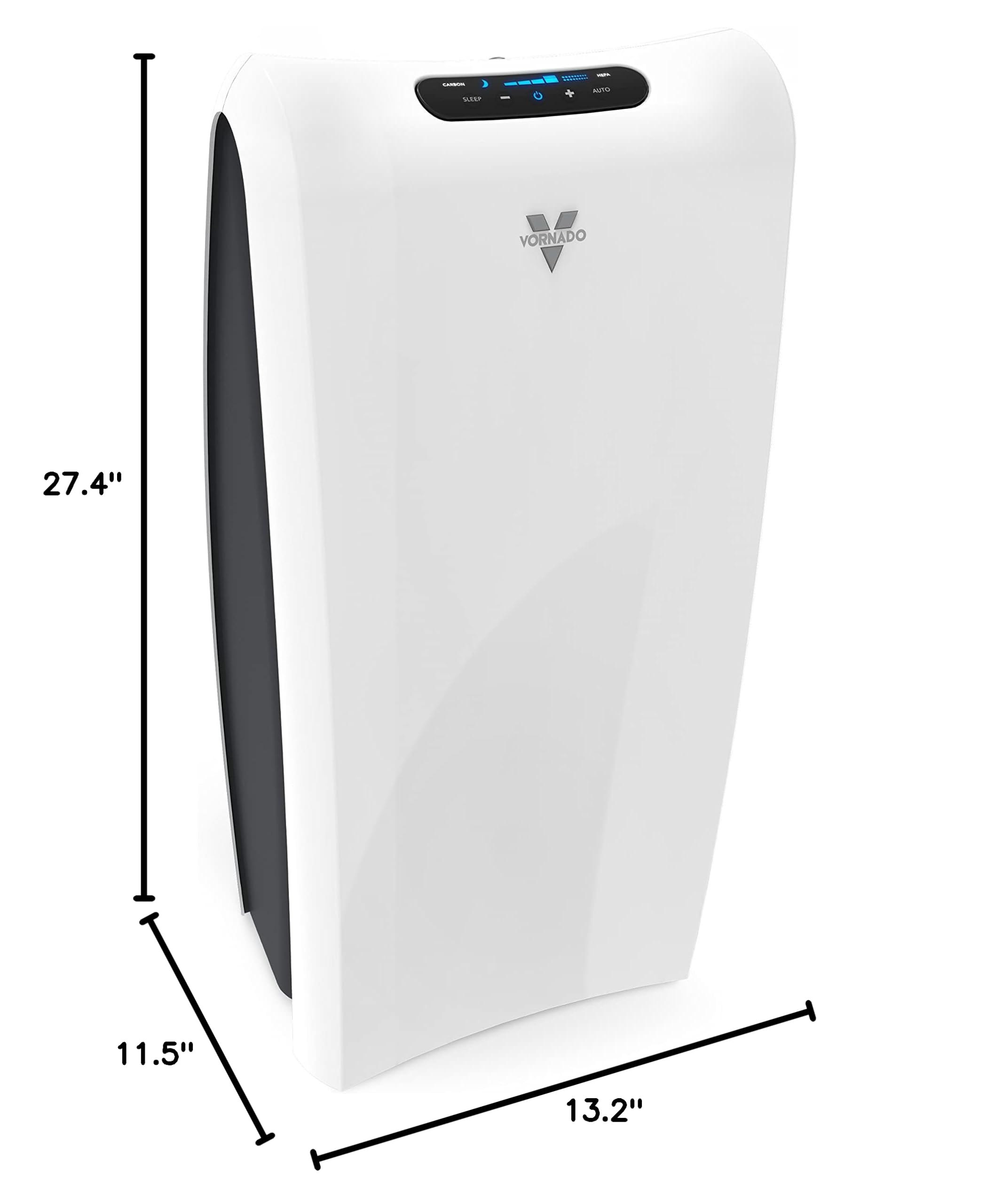 Vornado AC550 Air Purifier with True HEPA Filter, Captures Allergens, Smoke, Odors, Pollen, Dust, Mold Spores, Pet Dander, Ice White