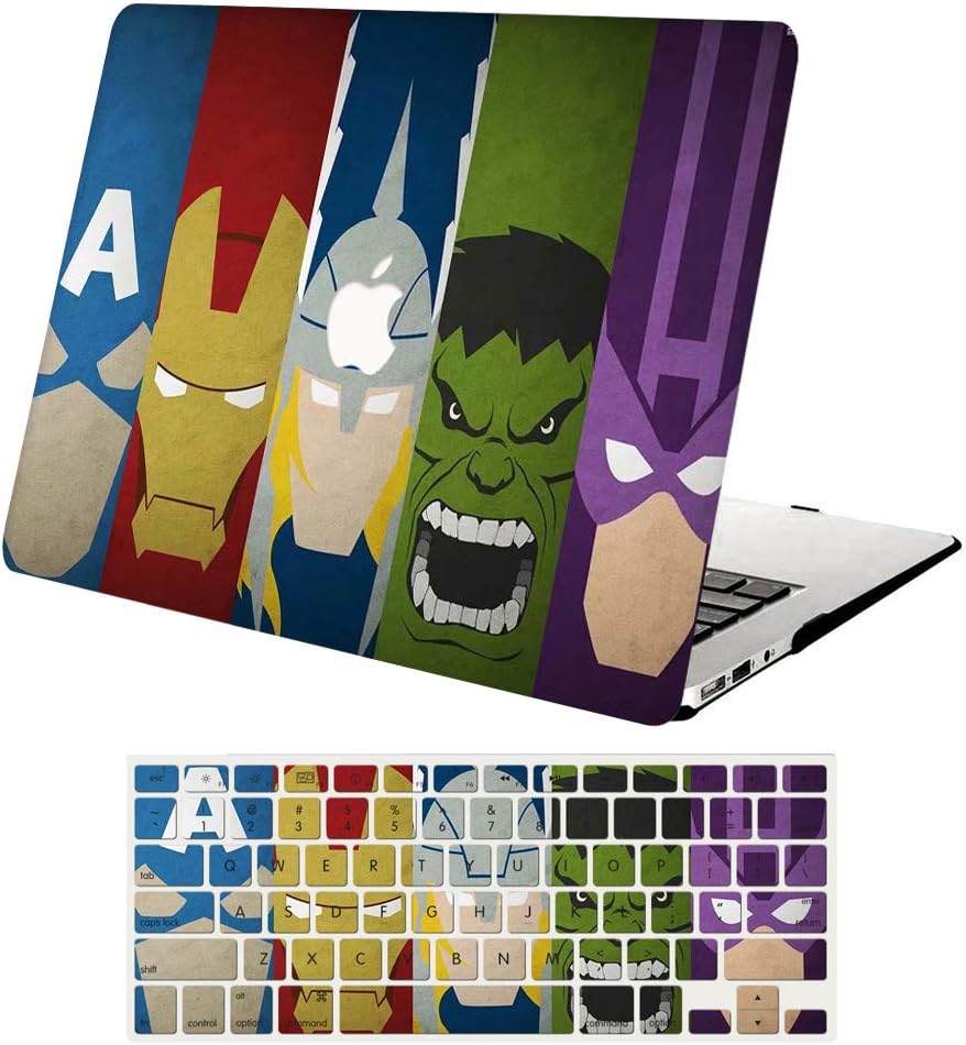 MacBook Pro 15 Retina Case A1398, AJYX 2 in 1 Plastic Hard Shell Cover with Keyboard Cover Compatible with Old MacBook Pro 15" Retina Display (2015/2014/2013/2012 Release), DH330 Marvel