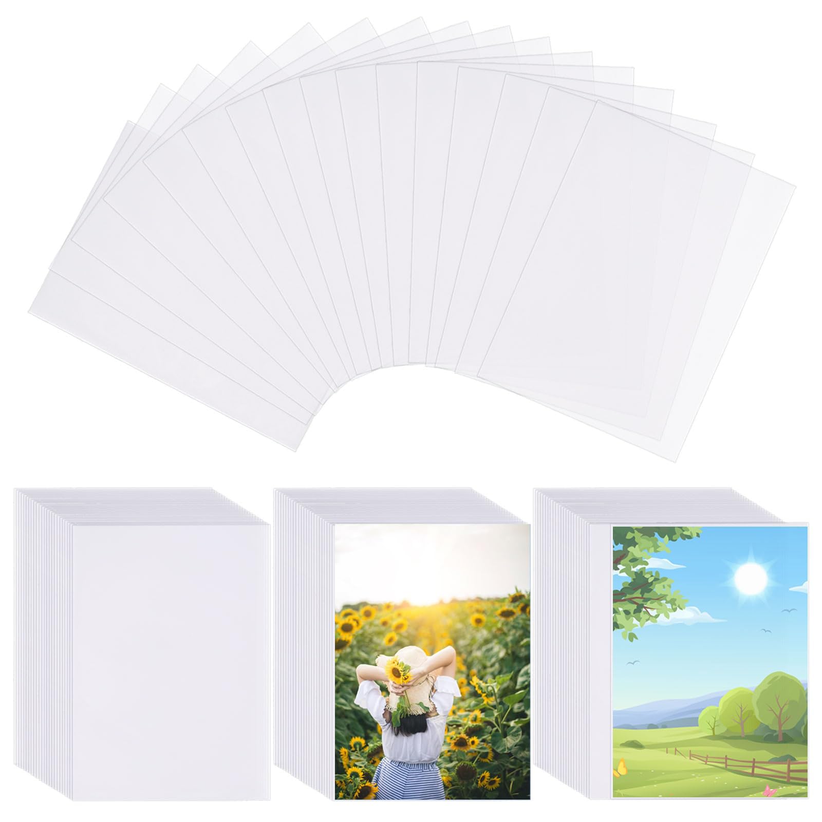 Clear Card Sleeves,300 PCS Standard Card Sleeves Top Loading Sleeves Ultra-Clear Card Protector Standard Top Loaders for Game Cards Football Cards