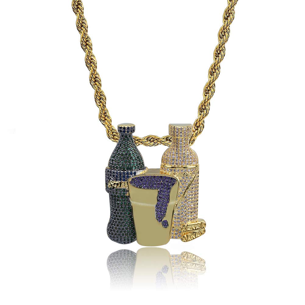 TOPGRILLZ Iced Out Hip Hop Jewelry CZ 