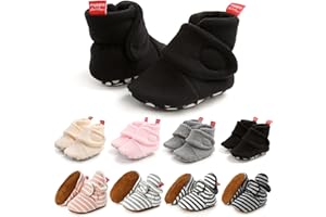 QWZban Baby Booties Infant Newborn Boys Girls Slippers Warm Crib Sock Shoes Indoor First Walkers Prewalker