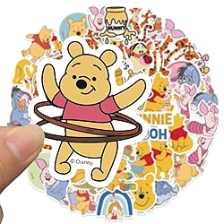 50pcs Pooh Bear Stickers for Kids Water