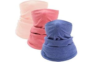 Outrip Kids Ski Mask Fleece Neck Gaiter Warmer Winter Face Cover Scarf Balaclava for 3-14 Years Boys Girls Adjustable