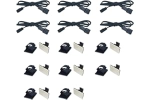 Litever 12 Inches Extension Cable 22 awg, Male to Female, ONLY for Litever Under Cabinet Lighting Kit LL-013 Series. 16 Cable Tiers Included (6-Pack-12 Inches)