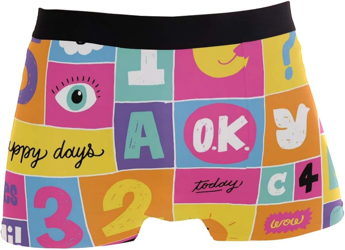 Calzoncillos para hombre con texto en inglés "Funny Doodle Colorid