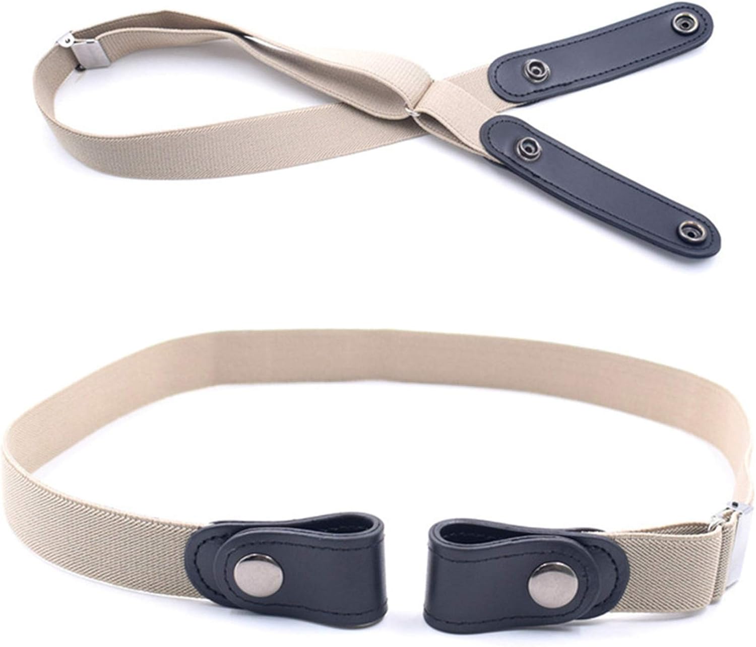 JIER Buckle Invisible Stretch Adjustable Belt Men Women Elastic No