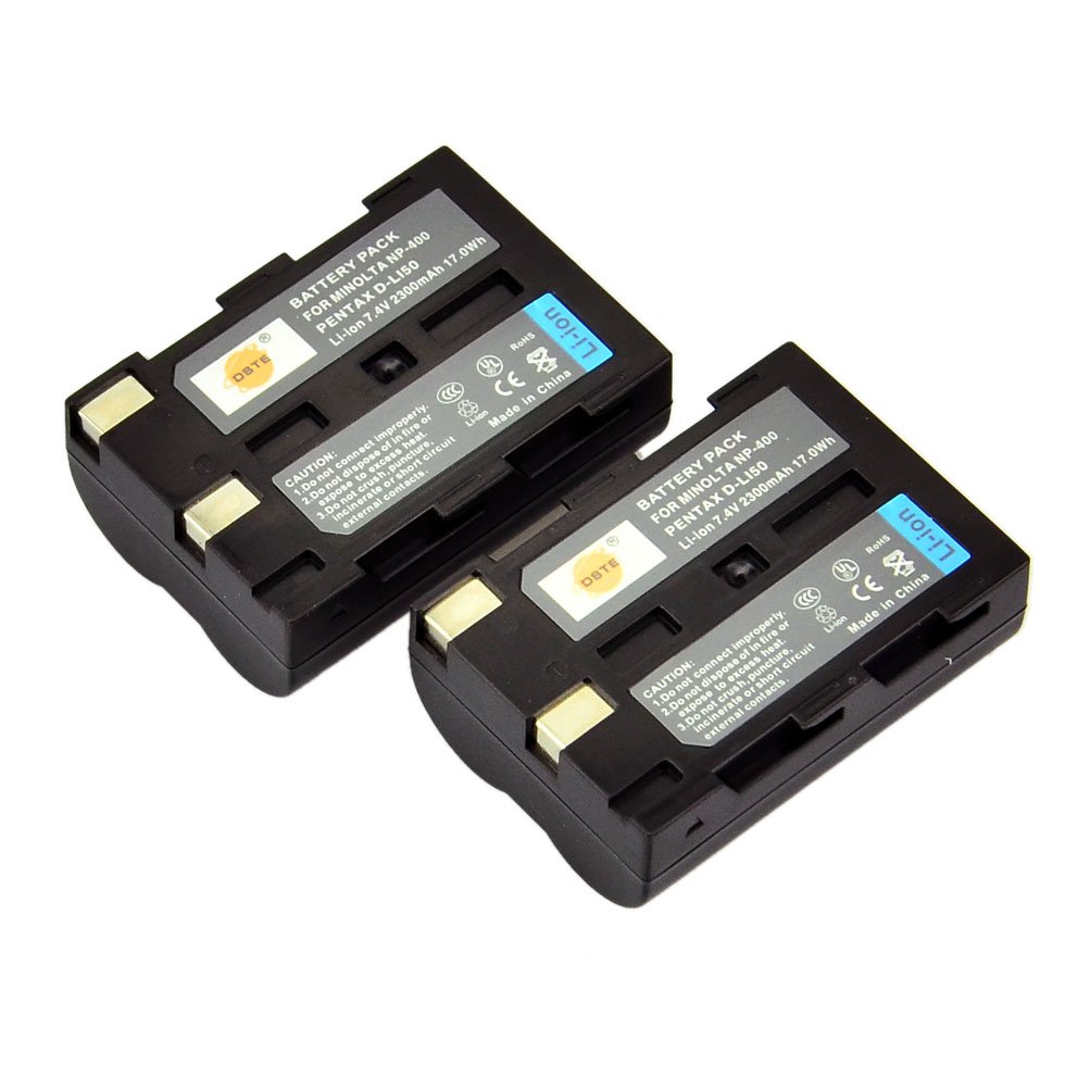 DSTE 2x D-Li50 Li-ion Battery Compatible with Pentax K10D