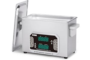 DK SONIC Professional Ultrasonic Cleaner 4L,120W Precision Ultrasonic Jewelry Cleaner with Timer,Heater&Touch Control, Multi-Application for Glasses,Chains,Watches (Include Basket)