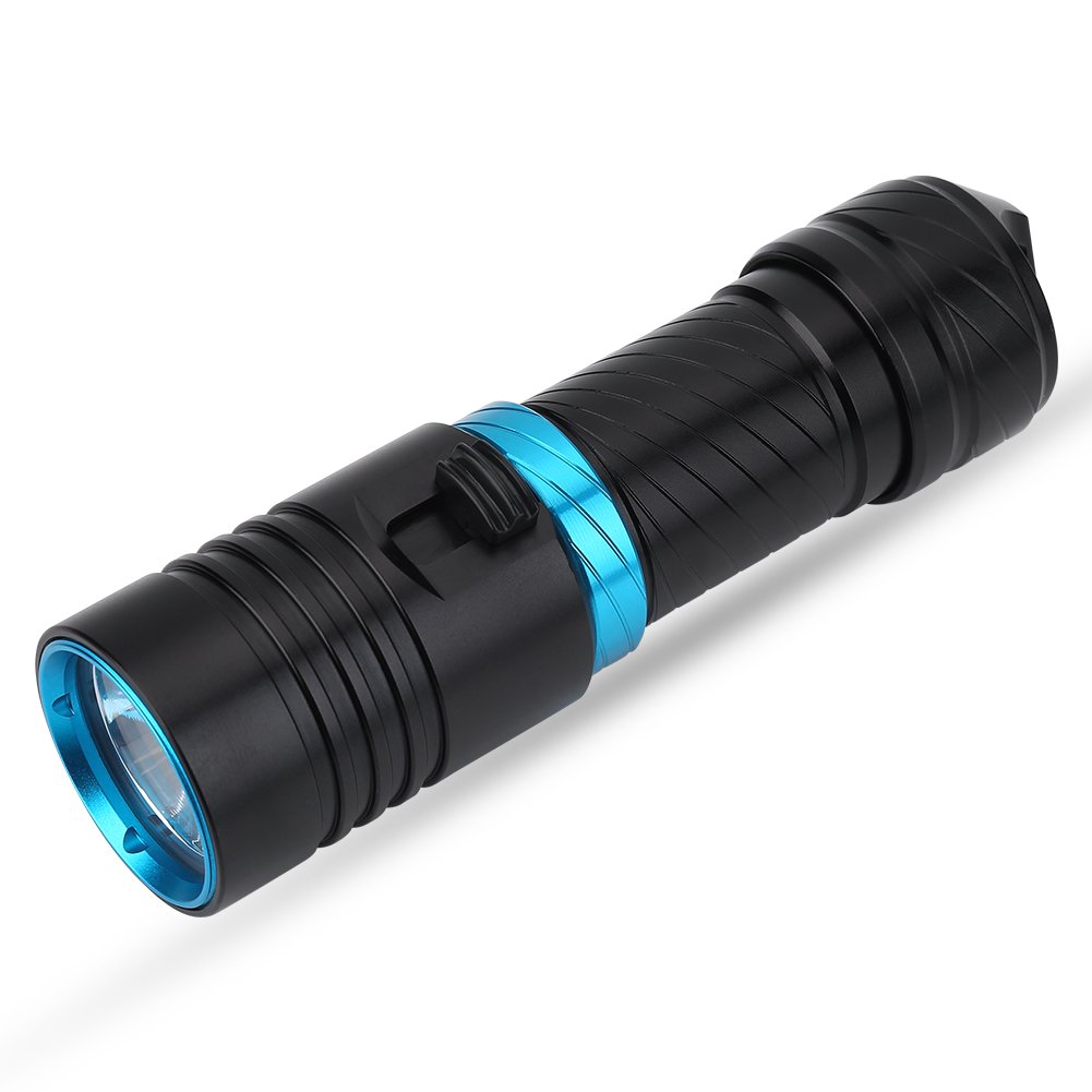 Photo 1 of Alomejor Underwater Flashlight 50m Dive Light Torch Rechargeable Detachable Submersible LED Lights
