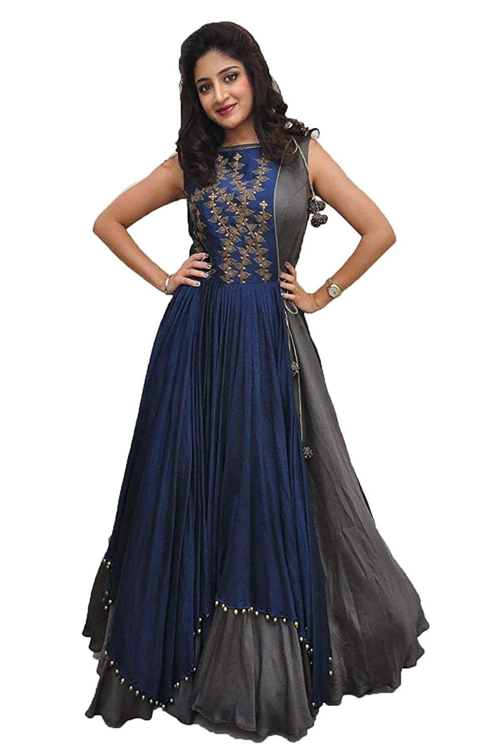 meera creation women's silk lehenga choli & gown