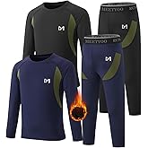 MEETYOO Youth Boys Compression Thermal Shirt Long Sleeve Fleece Undershirt Football Baseball Soccer Base Layer Top for Ski