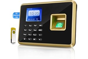 JIAN Boland Fingerprint Time Clocks for Employees Small Business, Biometric Time Clock, Office Punch Clock,No Need WiFi 0 Monthly Fees-A2