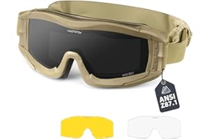 VOZAPOW Airsoft Shooting Goggles, Safety Goggles for Men 20