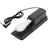 CC CAIHONG Sustain Pedal for Keyboard, Piano Pedal Keyboard Foot Damper Pedal with Polarity Switch, 1/4&Prime;(6.5mm) Input Plug, for Electronic Keyboards, MIDI Synthesizer, Digital Pianos