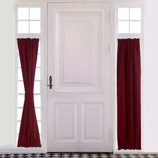 Amazon Com Aquazolax Blackout Door Window Curtains Drapery For