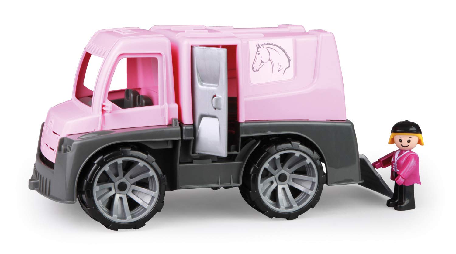 Lena 04458 TRUXX Figure, Set Horses and Accessories, Transport Opening Doors, Play Vehicle for Children from 2 Years